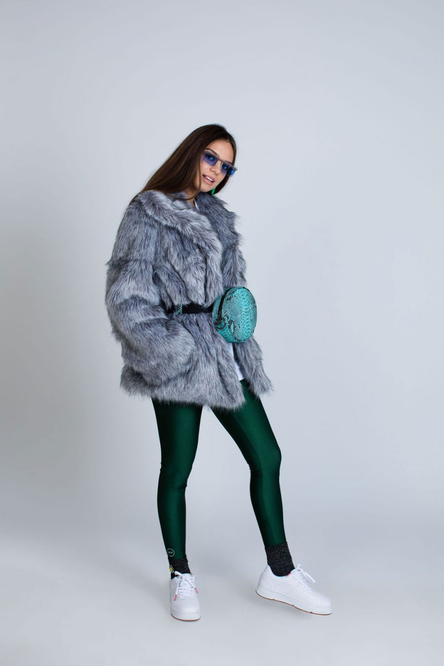 PCP - Clothing > Leggings - Jacqueline Shiny Dark Green Leggings - 39